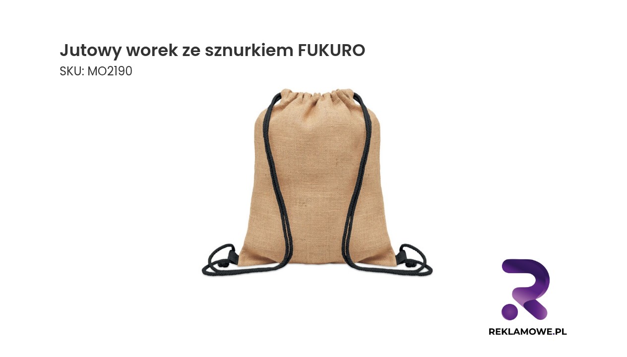 Jutowy worek ze sznurkiem FUKURO Jutowy worek ze sznurkiem FUKURO