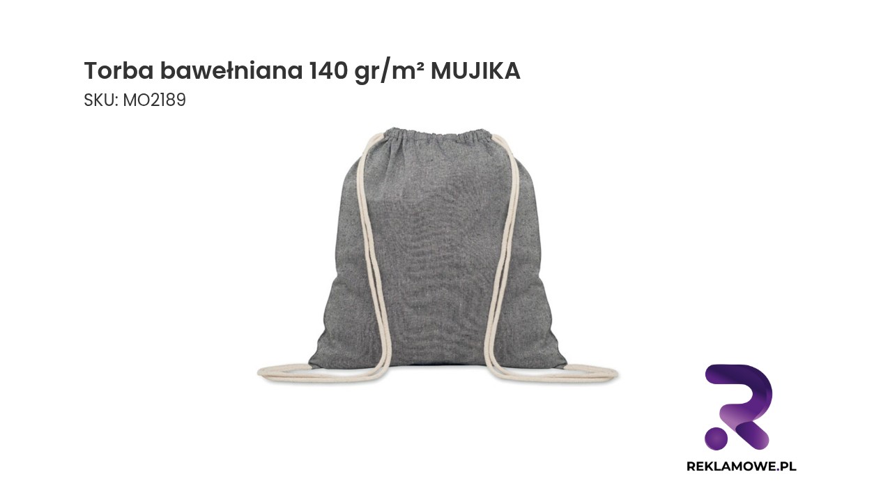Torba bawełniana 140 gr/m² MUJIKA w kolorze naturalnym
