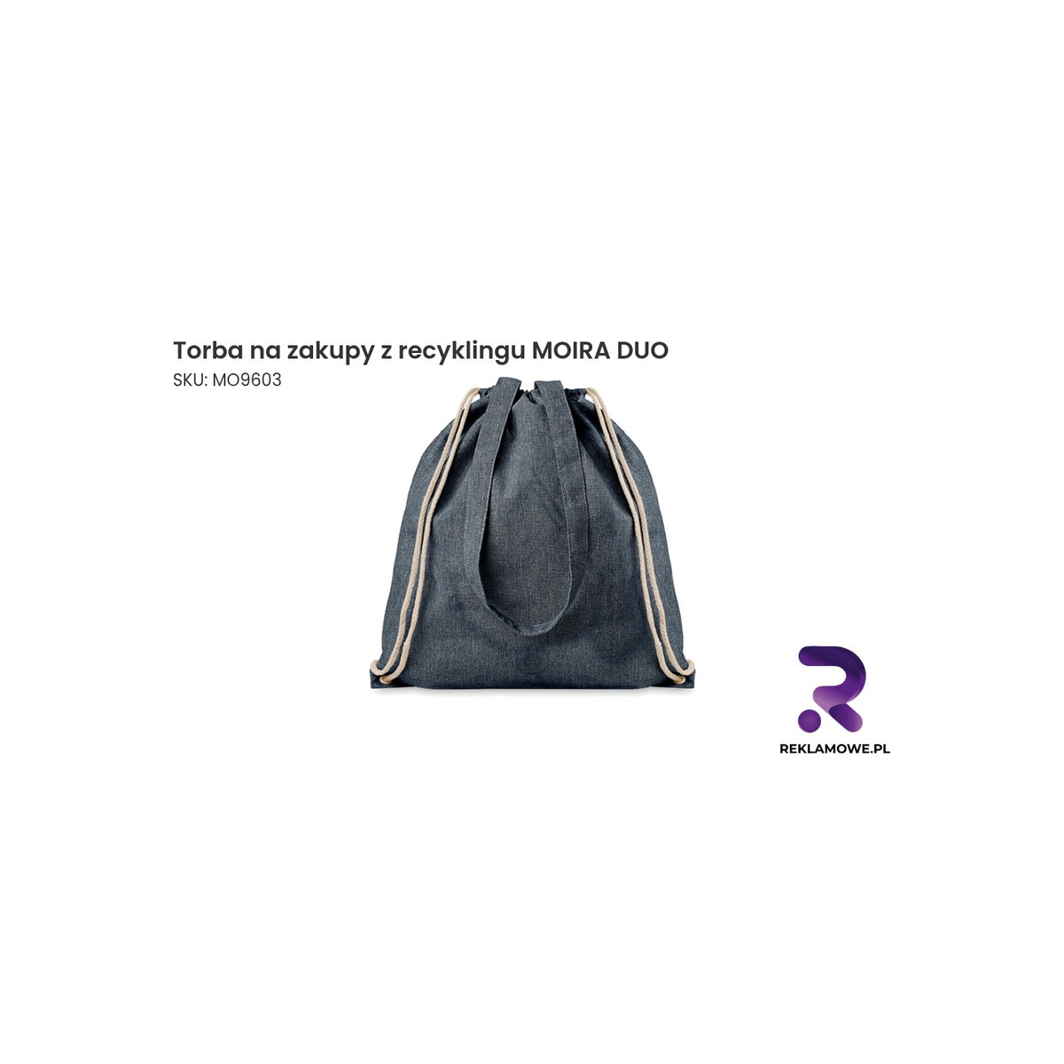Torba na zakupy z recyklingu MOIRA DUO Torba na zakupy MOIRA DUO wykonana z materiałów z recyklingu