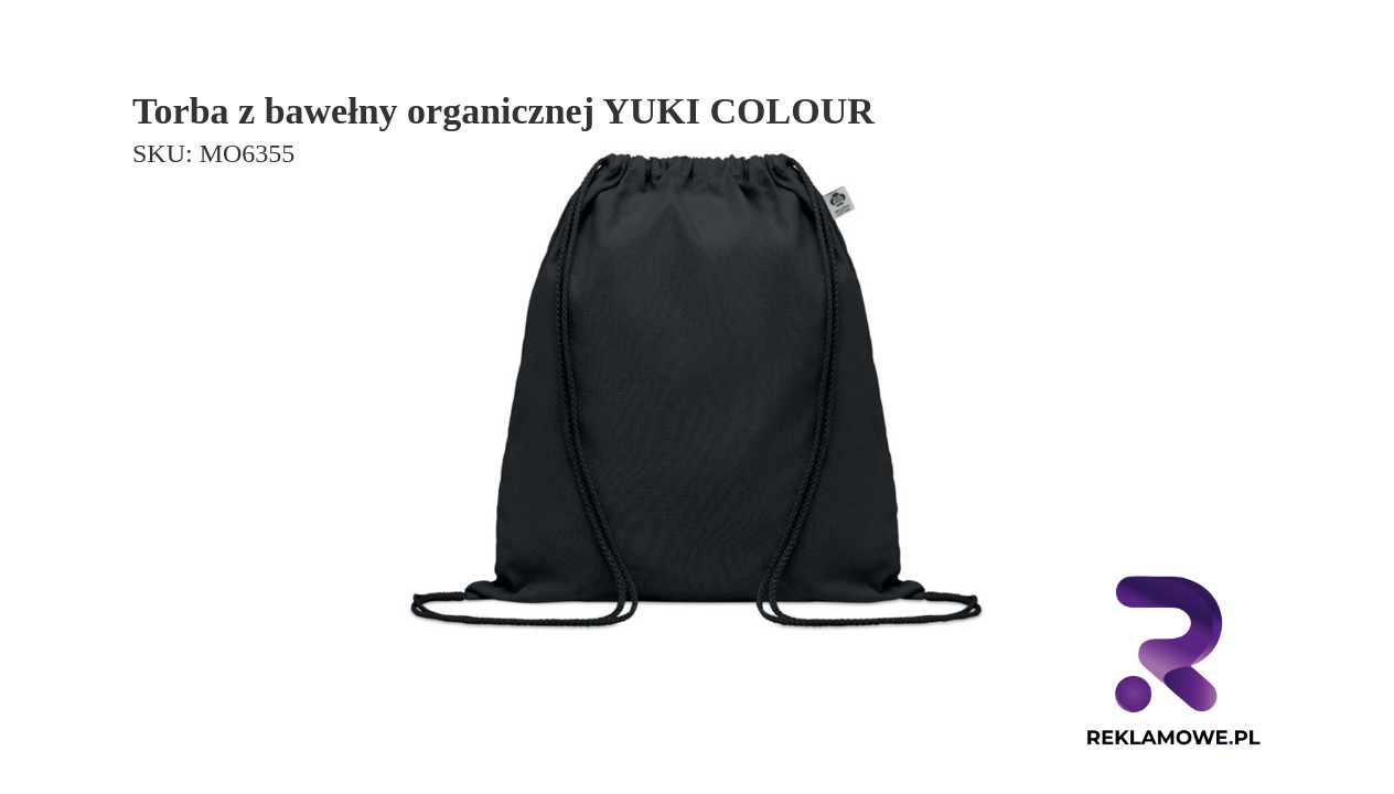 Ekologiczna torba z bawełny organicznej YUKI COLOUR
