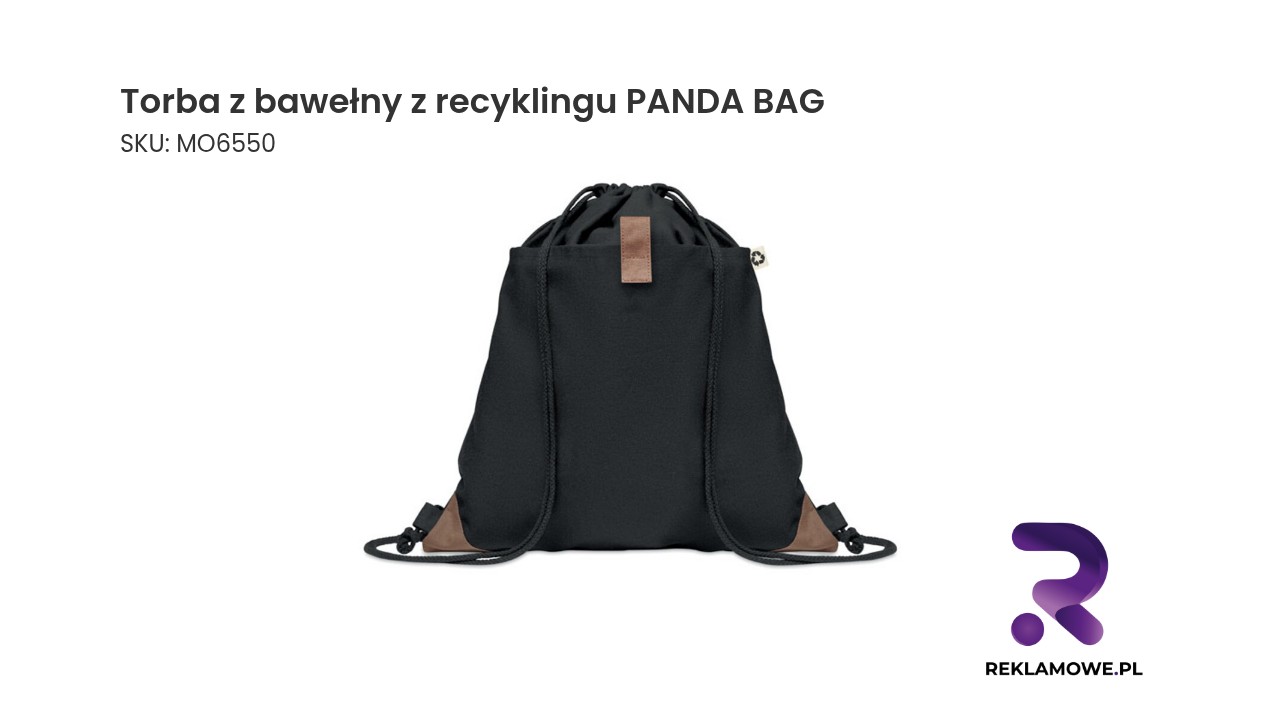 Torba z bawełny z recyklingu PANDA BAG Torba z recyklingowanej bawełny PANDA BAG