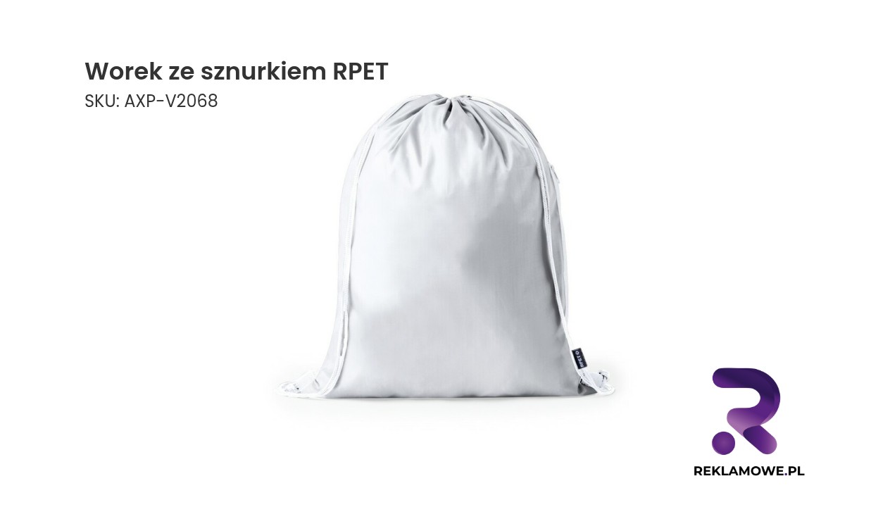 Ekologiczny worek ze sznurkiem wykonany z RPET