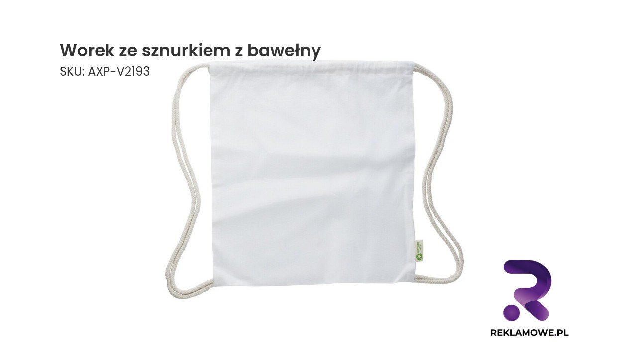 Worek ze sznurkiem z bawełny Worek ze sznurkiem wykonany z bawełny