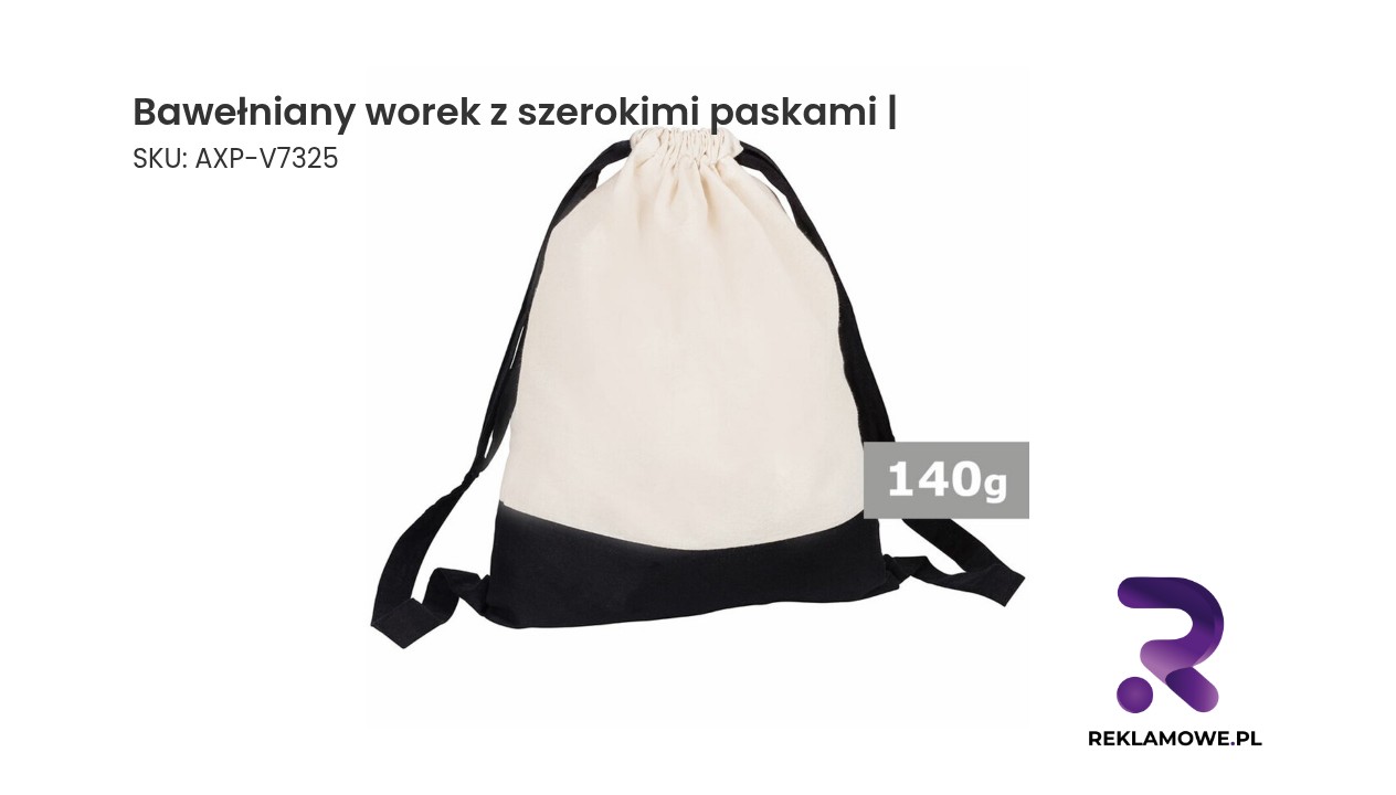 Bawełniany worek z szerokimi paskami