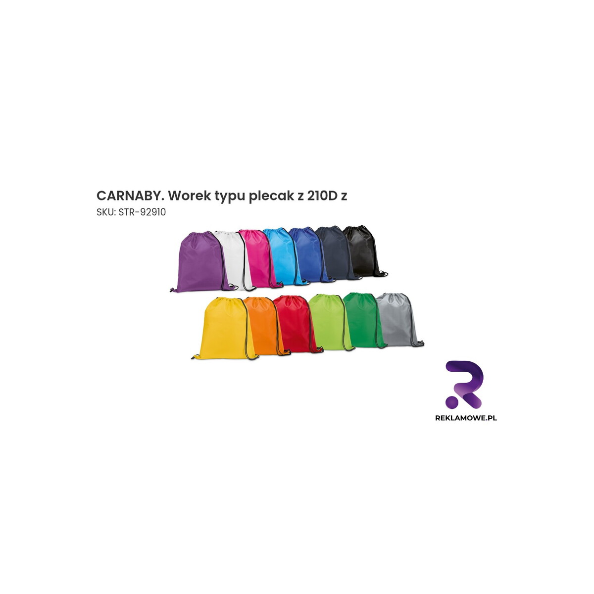 CARNABY worek typu plecak z materiału 210D