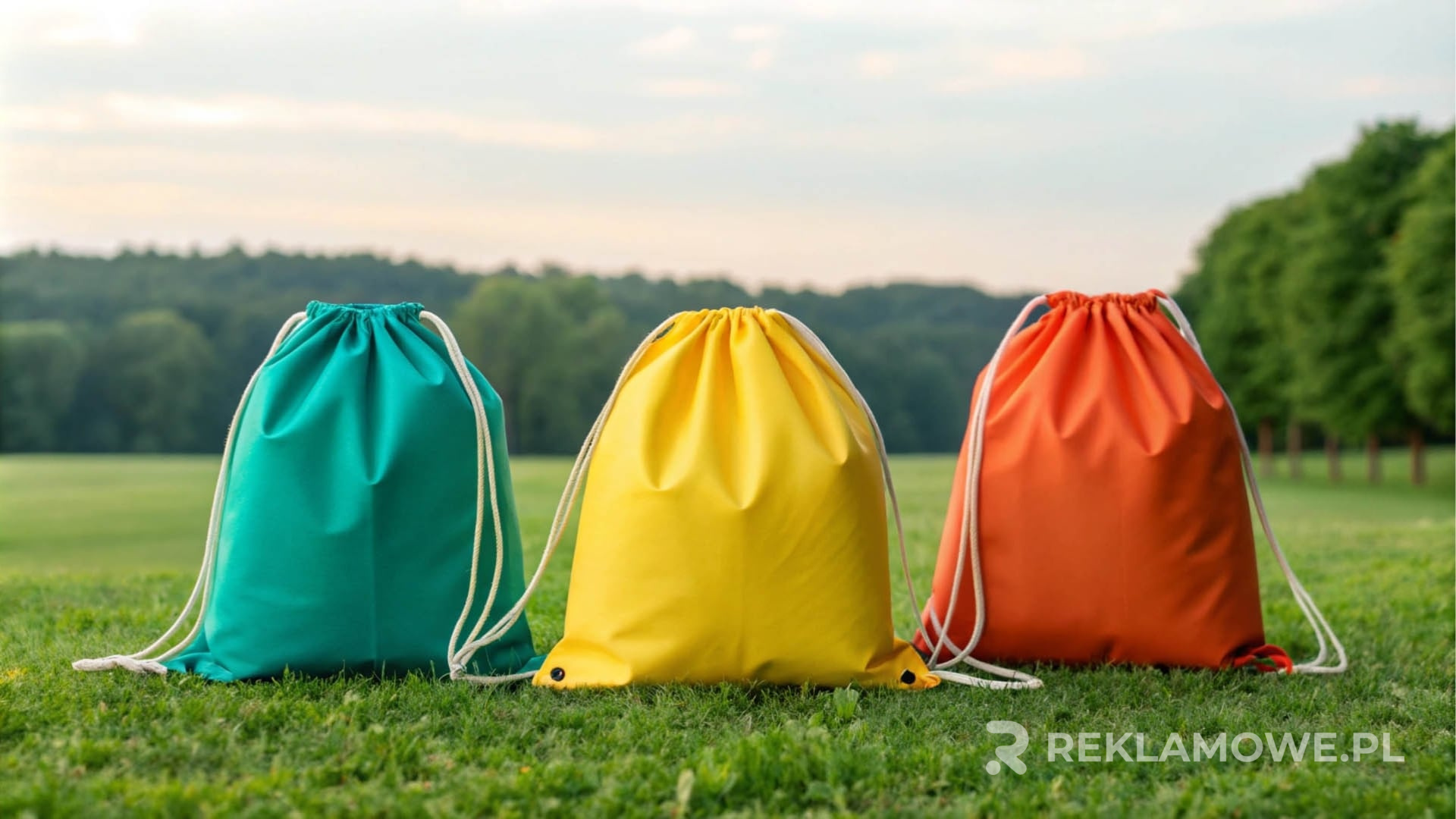 Plecak reklamowy noszony przez ucznia