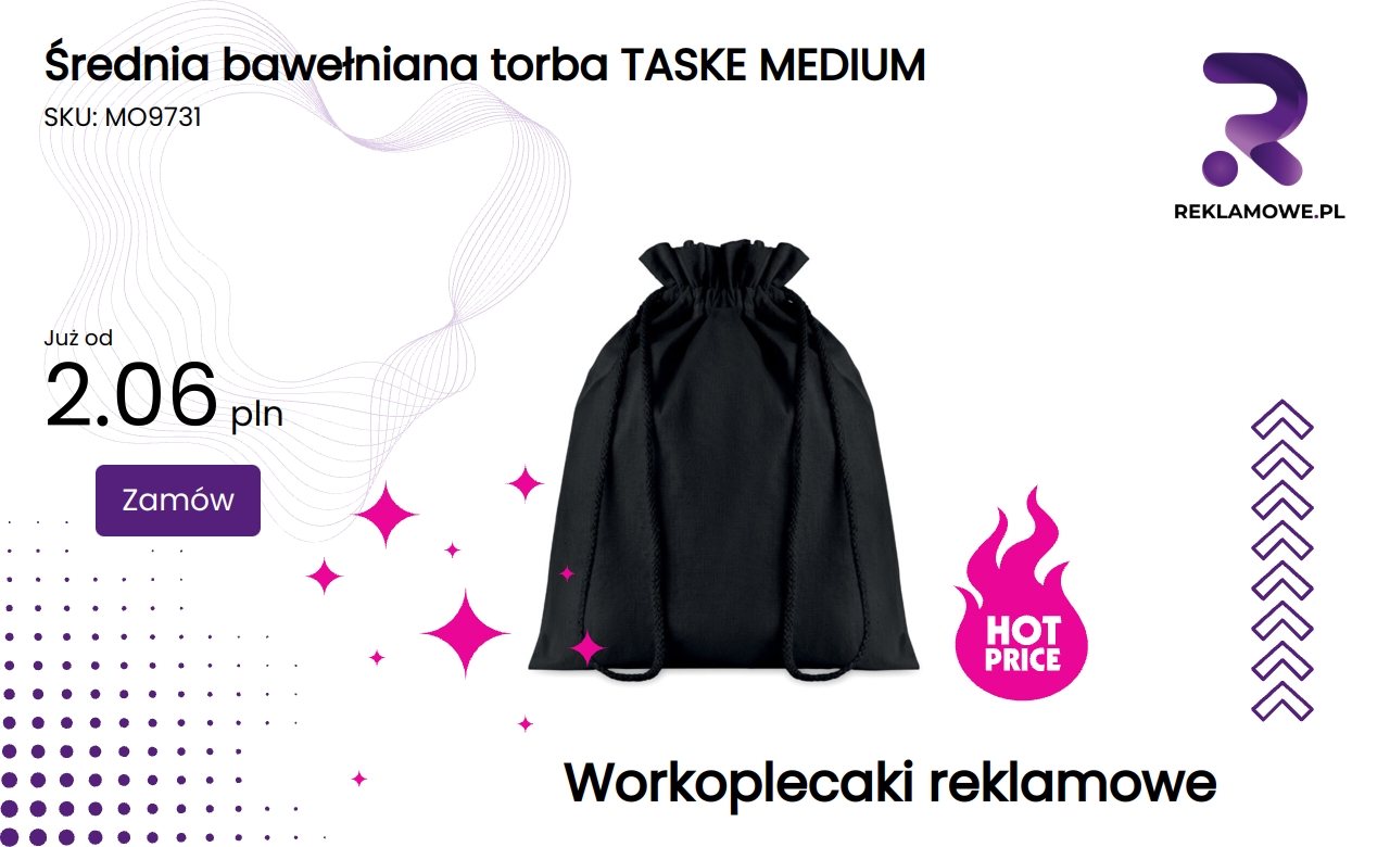 Średnia bawełniana torba TASKE MEDIUM