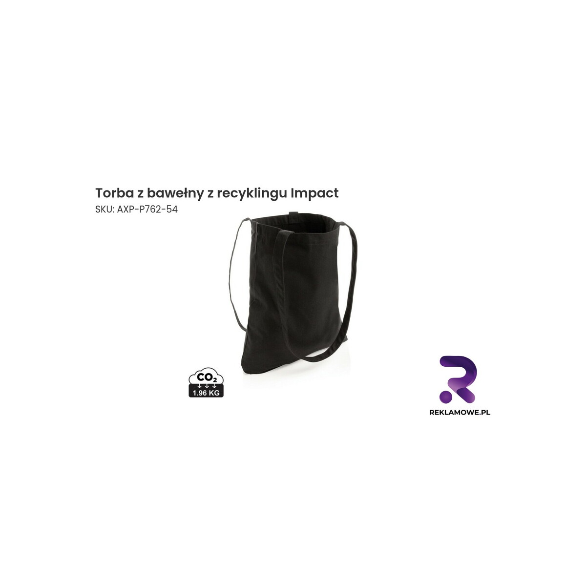Torba z bawełny z recyklingu Impact AWARE™ Torba z bawełny z recyklingu Impact – ekologiczna torba wielokrotnego użytku