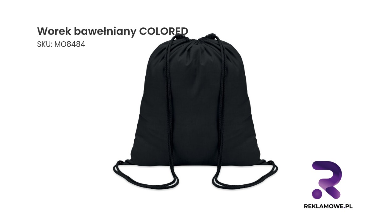 Kolorowy worek bawełniany