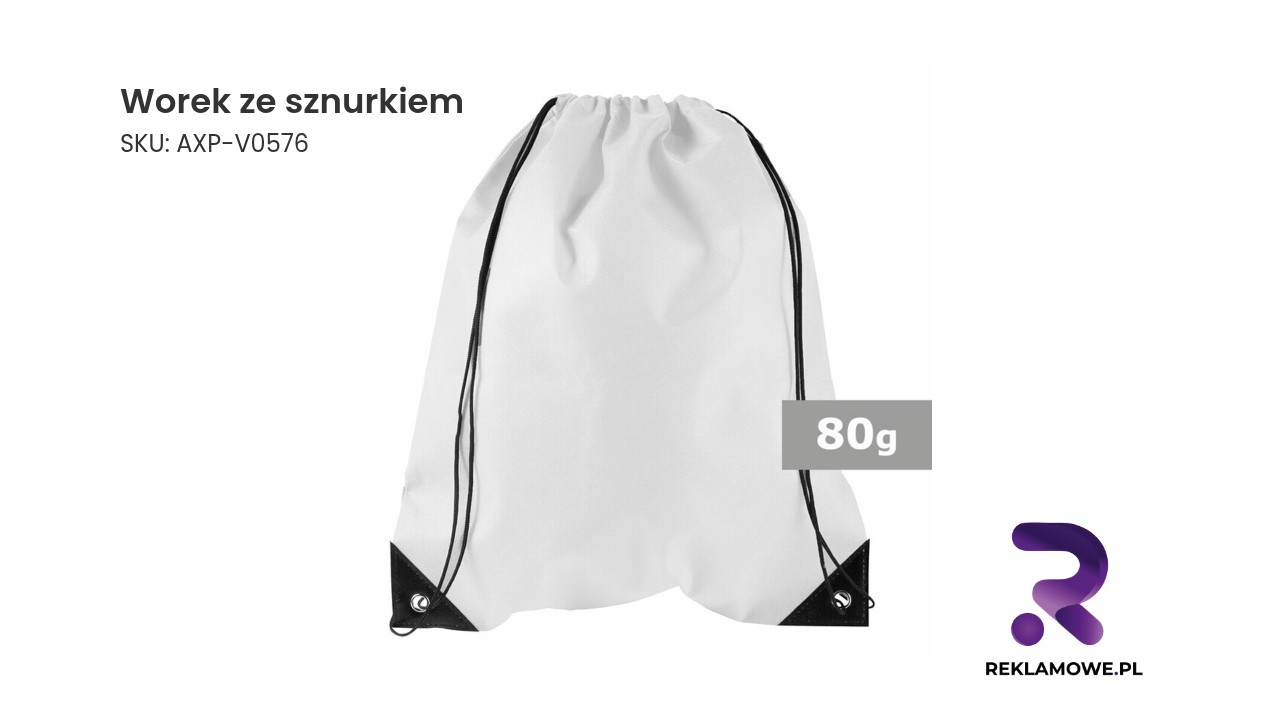 Worek ze sznurkiem w kolorze szarym