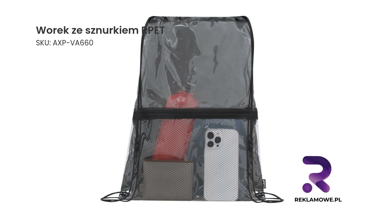 worek ze sznurkiem wykonany z rPET