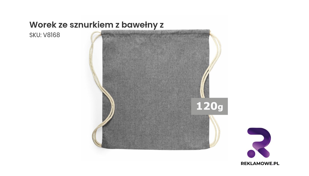 Worek ze sznurkiem wykonany z bawełny