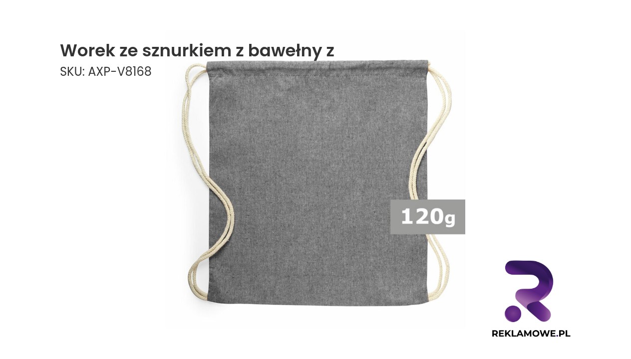 Worek z bawełny zaciągany sznurkiem