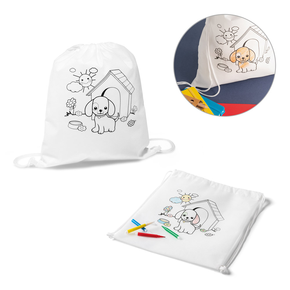 DRAWS. Plecak z non-woven do kolorowania (80 g/m²) 92619_set